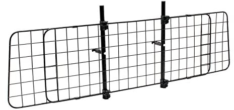 Wiltec Hundegitter fürs Auto Modell D, 40 cm hoch, verstellbare Breite 118-129 cm, Trenngitter universell einsetzbar für Kofferraum
