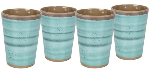 Bo-Camp - Becher - Halo - 100% Melamin - Ø 8,5 cm - 4 Stück - aqua