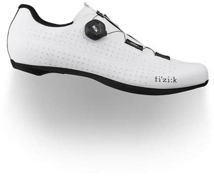 Fizik Tempo Overcurve R4 Wide, Road Cycling Comfortable Shoes, White, 10-10.5 Wide