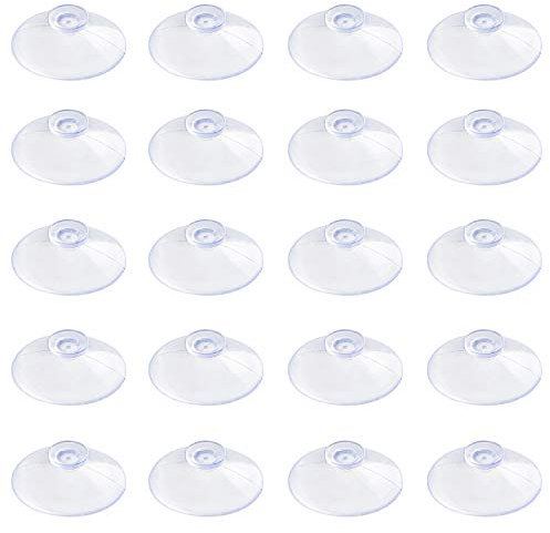 Pawfly 20-Pack Klare Saugnäpfe 2 cm PVC Kunststoff Saugnapf Sauger ohne Haken für Wohndekoration und Organisation Saugnapf Glasplatte Tisch