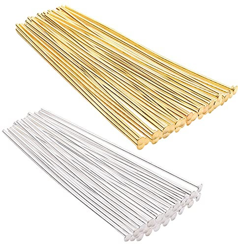 1200 Stück Kopfstifte Schmuck Kettelstifte Set 20mm 25mm 30mm Vergoldet Kopfstifte Versilbert Kettelstifte Nietstifte Kopfstifte Schmuckherstellung Zum Basteln DIY Schmuckherstellung Schmuckzubehör