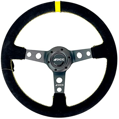 OCC MOTOR SPORT HALBSCHUH LENKRAD AUTO TRACK MODELL ALCANTARA BLACK ARME - 63 MM HALBSCHÜSSELRAD - 350 MM (14 ZOLL)