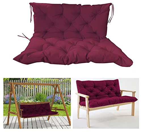SJASD Bankauflage Bankkissen Sitzauflage für Gartenbank & Hollywoodschaukel,Auflage für Hollywoodschaukel, Gartenschaukel Sitzkissen,Gartenbankauflage für Gartenmöbel,100x100x10cm