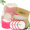 AXATY 3-Layers Reusable Makeup Remover Pads - Organic Bamboo Cotton Pads with Drawstring Bag, Eco-Friendly Cleansing Face Pads - Makeup Remover for All Skin Types (Brown, 20 Pads Set)