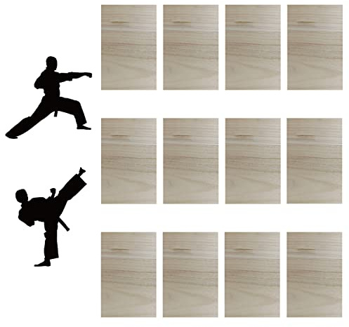 TDIAVH Karate and Taekwondo Breaking Boards, 12-Pack, 3 mm, Martial Arts