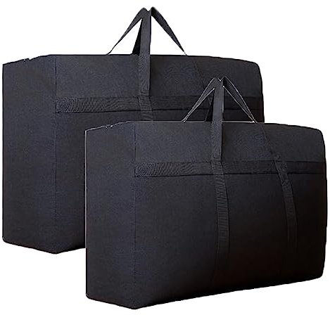 Bolsa de almacenamiento King Size, 180 L impermeable Oxford, con cremallera y asa para ropa de cama, almohadas, plumón