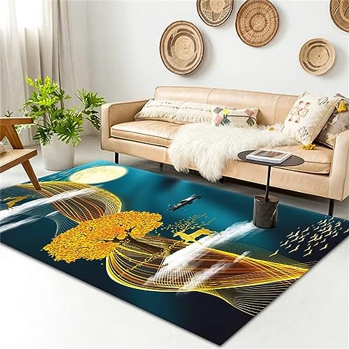 RUGMRZ Auslegware Teppichboden Einfache dreidimensionale Malerei von Wohnzimmer und Schlafzimmer outdoor blau moderne teppiche wohnzimmer balkonteppich wetterfest Auslegware Teppichboden teppich ankle