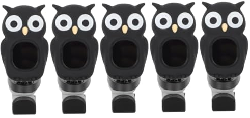 Toyvian 5stücke Katzenartiger Cartoon-owl Stimmgerät Für Gitarre Bass Violine Und Ukulele Präzise Tragbar Und Langlebig Für Musiker