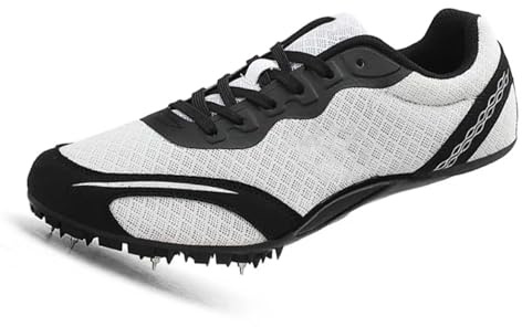 Atletismo Zapatos Hombres Mujeres 8 Spikes Zapatos Atletismo Medio Largo Correr Salto De Longitud Competición Zapatillas De Deporte(C,9/41)