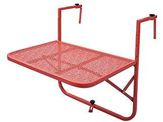 ZZBFHH Wandklapptisch, Balkon-Hängetisch, Edelstahl, Balkontisch, Laptop-Tisch und Arbeitstisch, mehrere Farbauswahl (Farbe: Schwarz)