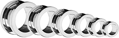 Bcughia Ohrring Tunnel Edelstahl 1.6-10mm Tunnel Piercing Reifen Set Tunnel Ohr Set, 18 Stück