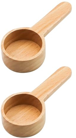 Ieron 2 cucharas medidoras de café de Madera, cucharas de café, cucharas para harina, Hojas de té, Granos de café, Dulces, Especias, 1 Cucharada, 20 ml/8 g (Haya)