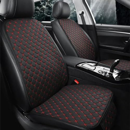LIMIMIKAIXIN Car Seat Covers Full Set for MG HS 2018-2023, Linen Cushion Pad Backrest Front Rear Cover Breathable Protector Auto Interior Accessories,D/black~red