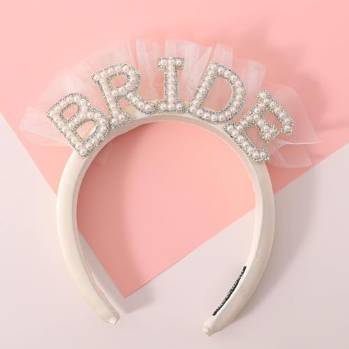 Bride pannband, brudpannband, falska pärlpannband, ung flickas begravning, kronbrud, bruddekorationer för bröllop