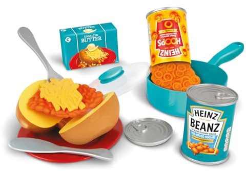 Casdon Heinz Beanz & Hoops Make & Play Set | Assorted Toy Set For Children Aged 2+ | Includes Make-Believe Heinz Tins, Saucepan, Plate, And Cutlery — Just Like The Real Thing!