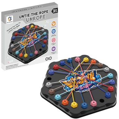 GAJUS Juego de Desafío de Cuerda y Rompecabezas Trenzado, Juegos de Lógica para Niños a Partir de 3 Años, Ideal como Juego de Fiesta Familiar para 2 a 4 Jugadores