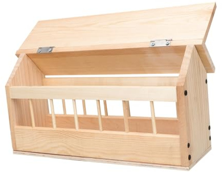 Abaodam Holz Taubentrog rutschfest Futterbehälter für Tauben Wellensittiche Kleinvögel