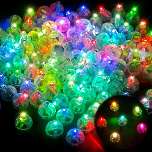 HuaMuDM LED Ballons Lichter,120 Stück Mini Bunt LED Ballonlichter | Ballonlichter,Runde led Ballons Lichter,FlashBuntes Licht,Hochzeit,Hallowee,Party Deko,Weihnachtsdeko,Geburtstagsdeko