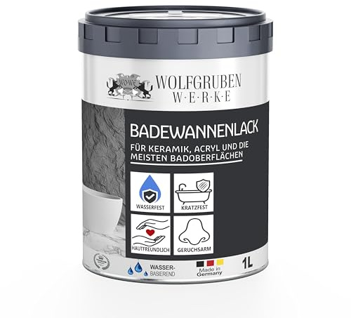 WO-WE Peinture pour baignoire – revêtement pour baignoire en émail, céramique et acrylique W710 Gris anthracite - 1L