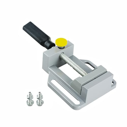 Drill Press Vice, 100mm, Electric Drill Bracket Single Handle Clamp, Flat Table Vice Adjustable Drill Press Vice for DIY Jewelry Walnut Nuclear Drilling Machine Machinery Maintenance