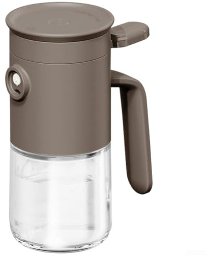 Botella atomizadora de aceite atomizador de 150 ml para freidora de aire con apertura grande de llenado rápido y mecanismo de dispensación de aceite eficiente (150 ml, gris)