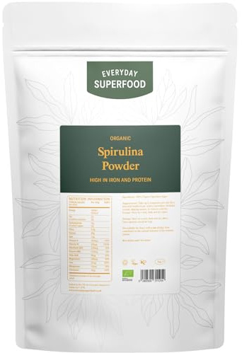 Everyday Superfood Organic Spirulina Powder 900g | Heavy Metal Tested | Fine Grade Suitable for Smoothies and Juice