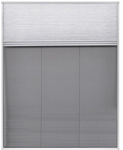 Festnight Moustiquaire Plissée pour Fenêtre et Store Aluminium 80 x 100cm