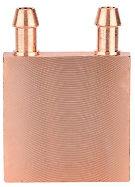 Richer-R Kupfer Wasserkühlblock, PC Wasserkühlung Block GPU Cooling Block,40 * 40 * 10mm Wasserkühler Kühlkörper Block für Grafik GPU Kühlkörper