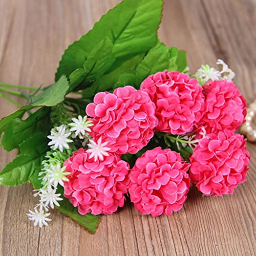 NICEY Nouveau 9 Grandes têtes de Fleurs artificielles Hortensia chrysanthème Boule Faux Soie Fleur Bricolage Maison Jardin fête de Mariage Boutique décoration