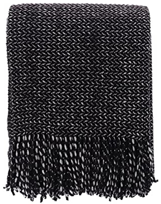 ZTBH Tragbare Decke warm 120x210cm Strickwurfdecke warm und gemütlich Decke (Color : Black, Größe : 120x210cm)