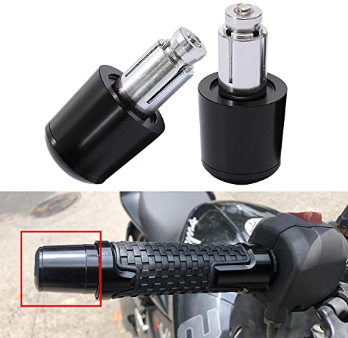KEEPDSGN 7/8 22mm-24mm Motorcycle Handlebar End Caps, Aluminium Motorcycle Handlebar Plugs Compatible with Sport Bike Street Bike Cruiser Scooter.