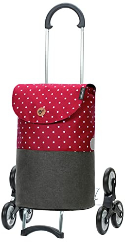 ANDERSEN Einkaufstrolley - Treppensteiger Scala Shopper Duko rot 36 L Shopping,wasserabweisend, leichtgängig, Räder abnehmbar, Treppensteiger