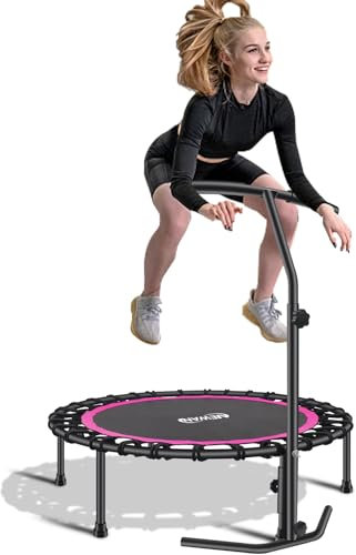 Newan Mini trampoline de fitness silencieux de 101,6 cm avec rebond élastique pour entraînement cardio pour adultes – Limite maximale de 150 kg
