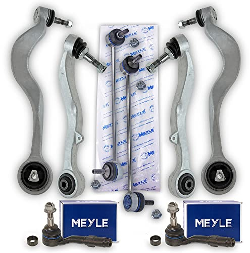 BESTPRICE 2x Querlenker Vorderachse hinten unten, 2x Querlenker Vorderachse unten vorne, 2x Spurstangenkopf, 2x Koppelstange Kompatibel mit BMW 5er (E60), 5 Touring (E61)