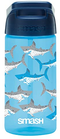 Smash Water Bottle 450ml - Blue Shark Design
