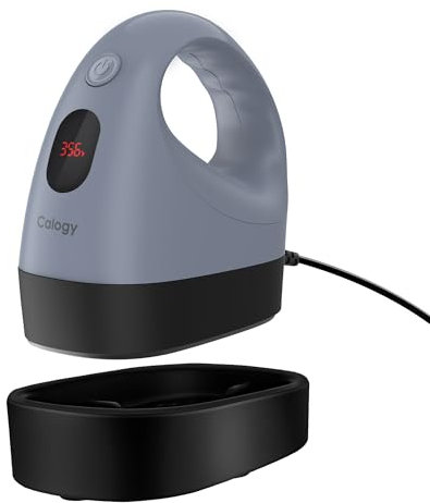Calogy Mini Prensa De Calor, Impresora De Transferencia De Calor, Plancha Led Pequeña Y Portátil, Control De Temperatura, Base De Seguridad Aislada, Se Adapta A Manualidades, Gorras (Gris Plateado)
