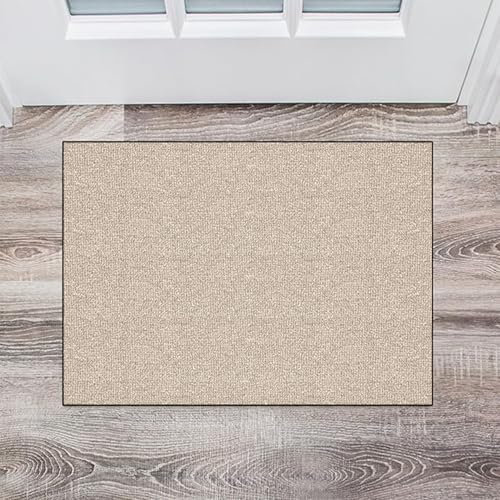 CUIMEI Küchenteppich 100 x 310 cm rutschfest Waschbar Teppichläufer auf Maß Mit Ölfest Und Wasserdicht Für Terrasse Balkon Garten, Creme Farben