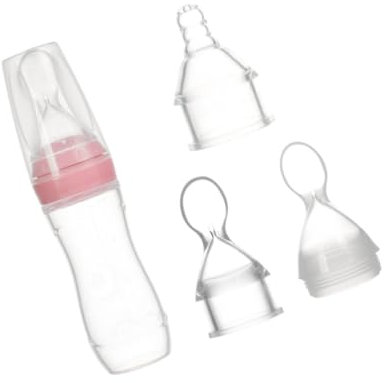 ibasenice 3st Babyflaschen Reislöffel Babynahrungszubereiter Futterautomat Für Babynahrung Säugling Baby Feeder Nuckelflasche Weicher Löffel Kleinkind Die Flasche Zusammendrücken
