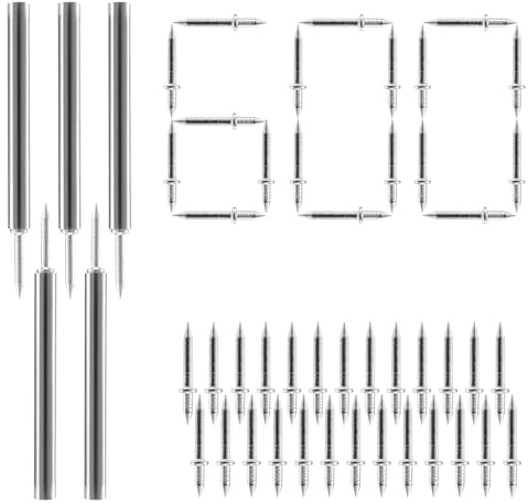 Dedjgoo Double Head Skirting Thread Seamless Nails, Seamless Nail with Double-Headed Nails, Nail Dowel Screw for Background for Home Decoration, Furniture (600 pcs)