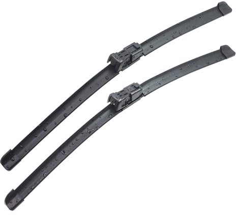 Escobillas de limpiaparabrisas de goma suave for coche, brazos de botón de limpiaparabrisas delantero, compatibles con Tesla modelo S 2012-2018