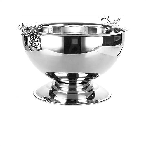 WAOCEO Eiskübel Eiseimer 13,5 l Champagner-Schale, Edelstahl, Gold und Silber, große Eiskübel-Schüssel, großes Bar-Bier-Eimer-Becken, geeignet for Bar, Hotel Barzubehör