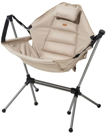 2-in-1 Campingstuhl Klappbarer Liege Strandliege Klappbar Leicht Aluminium Mit Verstellbarer Rückenlehne Faltstuhl Anglerstuhl Faltbar Für Patio Garden Beach Pool,Sand Color