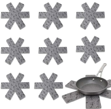 Juego de 8 Salvamanteles de Tela no Tejidas Protector de Olla Sostenedor de Pote de Estera Antideslizante Almohadillas Separadoras de Tela no Tejidas para Aislamiento