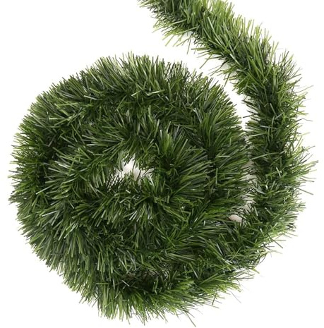 1 Stück Girlande Weihnachten 5m Lang, Girlande Grün Christmas Garland Weihnachtsgirlande, Tannengirlande Weihnachten Tannengirlande 5m weihnachtsgirlanden Dekogirlande für Außen & Innen (5 Meter)