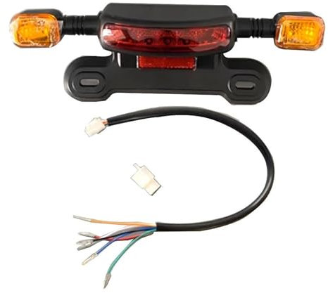Elektroroller Rücklicht Bremslicht Blinker Für Elektro Motorrad 12V Ebike Rücklicht 3 In 1 Rücklicht Motorrad Rücklicht Bremslicht Runde(Typ B)
