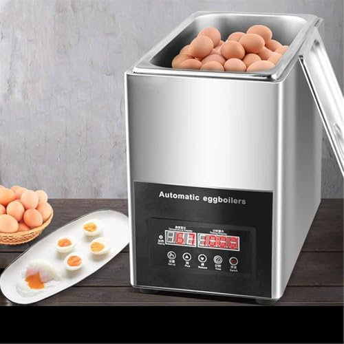 Hervidor de huevos comercial de aguas termales, hervidor de huevos de 800 W, hervidor de huevos comercial de gran capacidad para 50 huevos, máquina automática para huevos semihervidos,huevos pasados ​