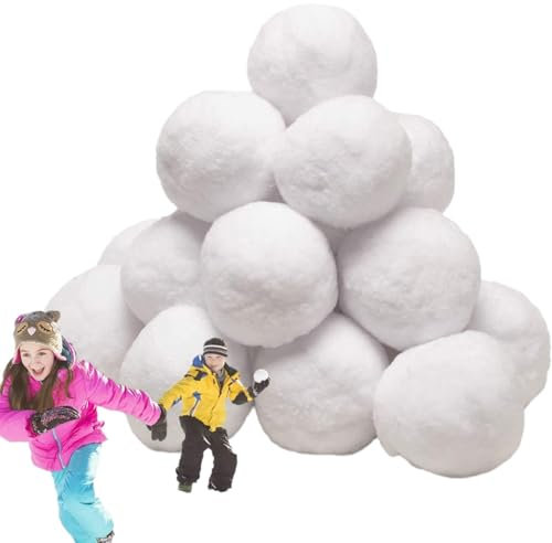 Schneeballkampf-Set für drinnen und draußen,Schneeballkampf-Set für drinnen und draußen - 50 Stück Indoor-Schneebälle | Künstliche Schneebälle in einem Vliesbeutel für Weihnachten, Geburtstag, Feierta