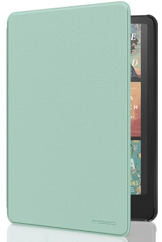MoKo Hülle für 7 Kindle Paperwhite (12th Generation-2024) und Kindle Colorsoft Signature Edition 2024, Leichte Hülle mit Auto Wake/Sleep für Kindle Paperwhite 2024, Agave Grün