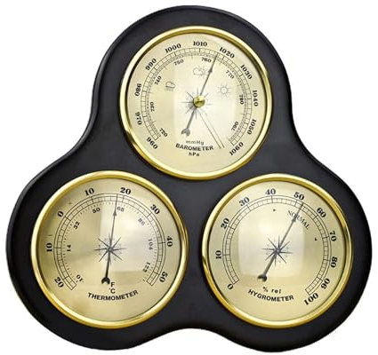 Wetterstation analog, Barometer, Multifunktions-Wetterbarometer, Barometer for die Hauswand, Barometer