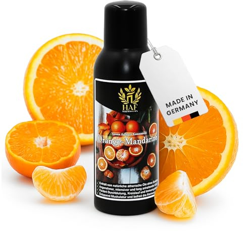 HAF Concentrado para sauna naranja mandarina, 250 ml, aroma a sauna con aceites esenciales naturales, infusión de sauna sin aditivos artificiales, aceite de sauna para un aroma intenso y duradero